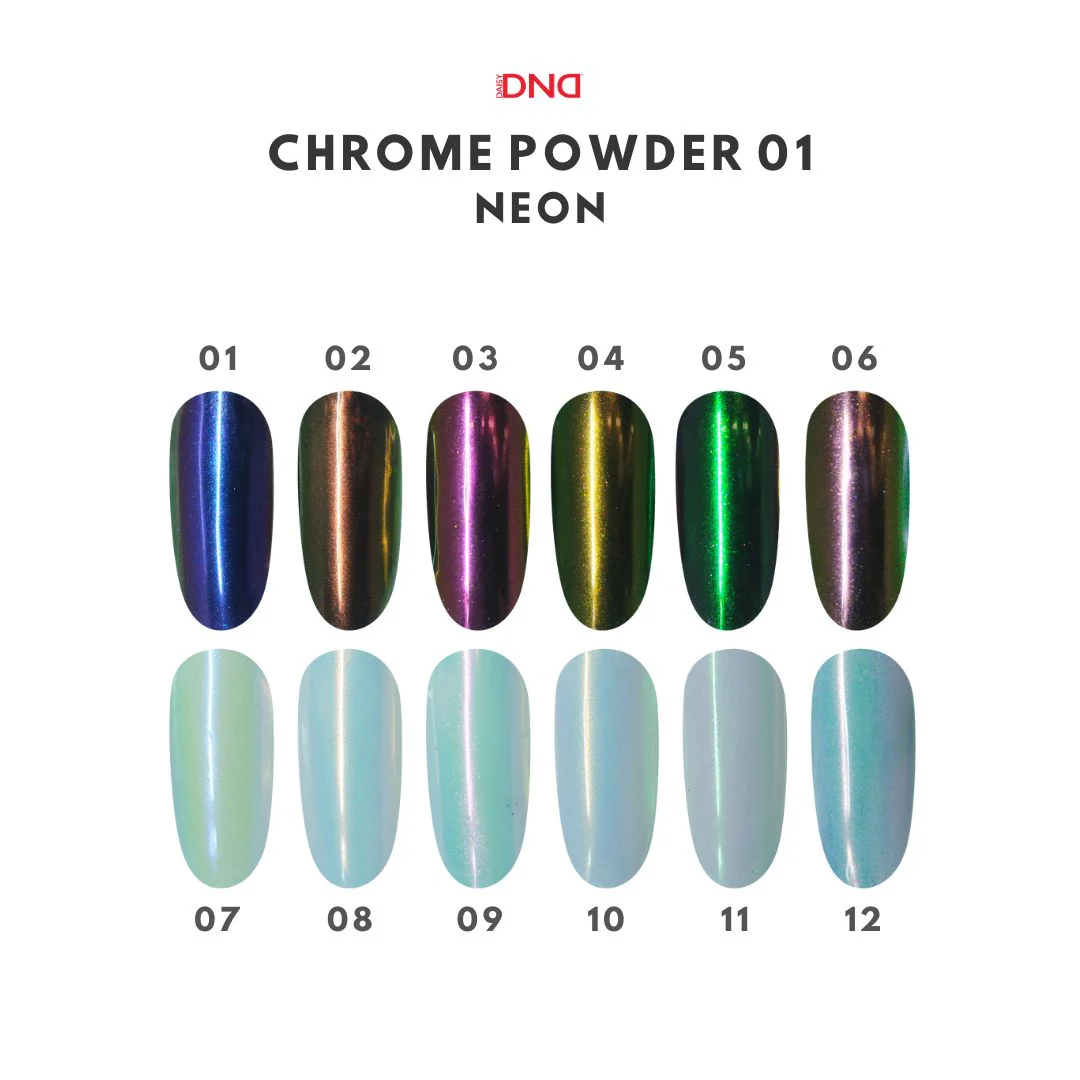 DND Chrome Powder — Neon #01 (12pcs.) - Image 4